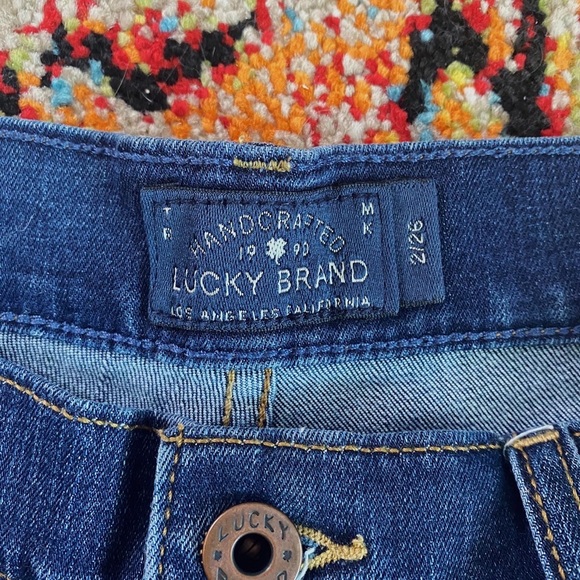 Lucky Brand Stretchy High Rise Cutoff Denim Shortie - Picture 6 of 6